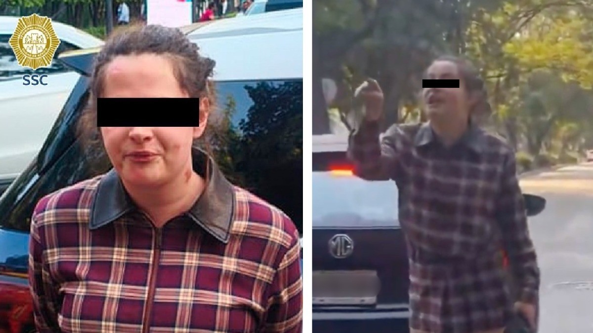 Muerde 'Lady Naucalpan' a ciclista y arma zafarrancho