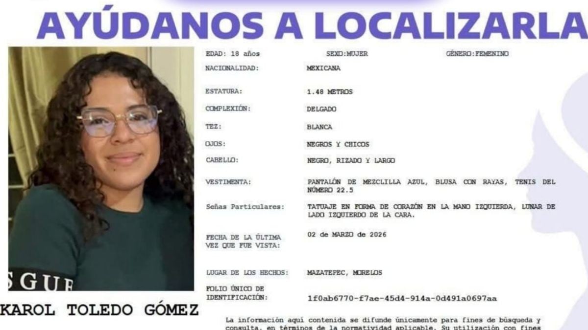 Karol Toledo, estudiante desaparecida, es localizada sin vida