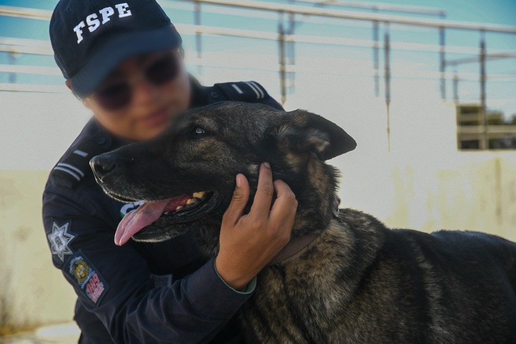 Unidad canina de la policía del Estado; Laura y Rocío orgullosas de dirigir a los binomios