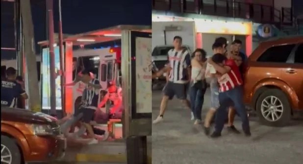 VIDEO ¡Se fueron a los golpes! Aficionados de Chivas y Monterrey