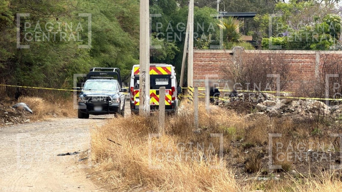 Cuerpo Rancho El Encanto: Estaba maniatado con la cámara de una bici; había 5 casquillos
