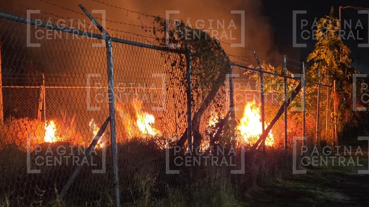 ¡Alerta! Se registra fuerte incendio de pastizal en terreno cercado de avenida Bocanegra