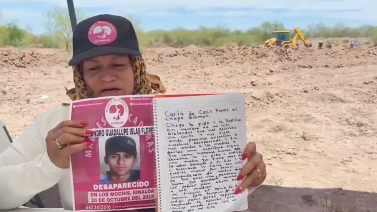 VIDEO La madre buscadora Ceci Flores pide ayuda a ‘El Chapo’ para localizar a su hijo