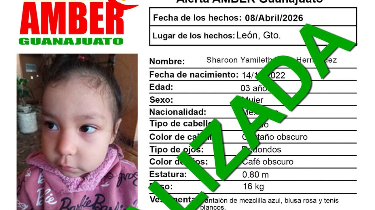 ¡Localizada con vida! Encuentran a la niña de 3 años que estaba desaparecida en León