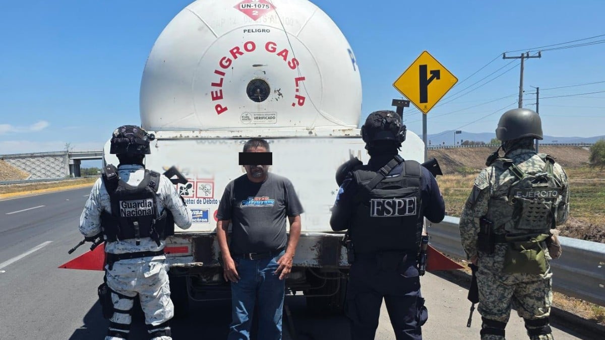 Pipa de gas asegurada