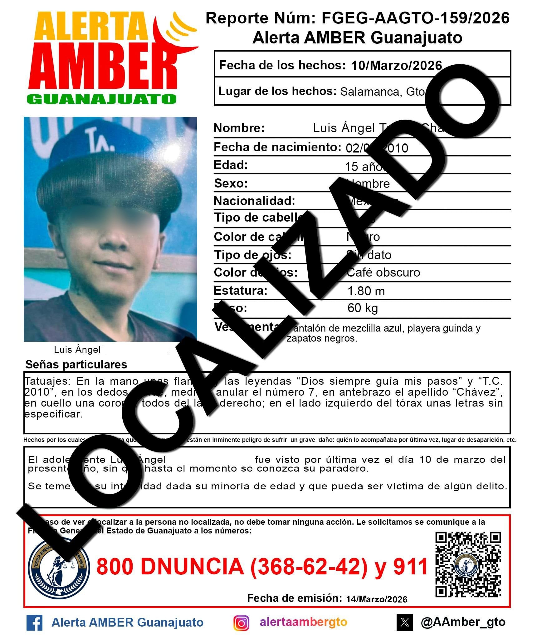 Menor hallado sin vida