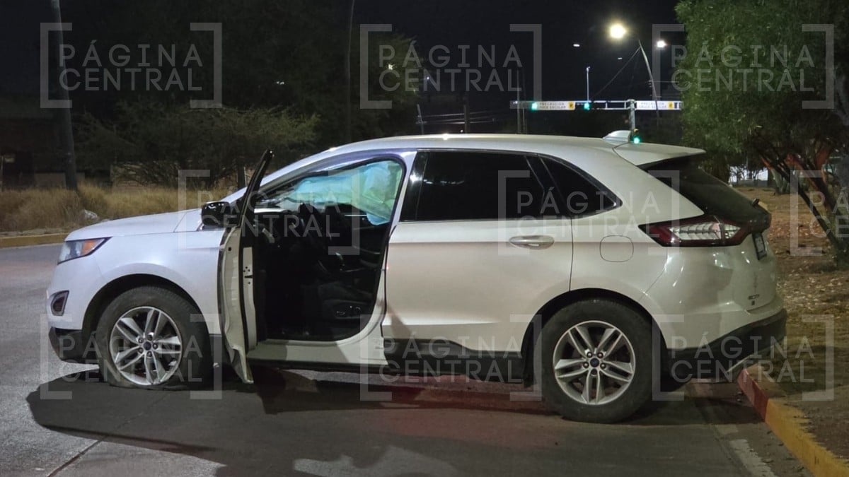 Conductor de camioneta pierde el control en curva, choca con contención y tira un poste