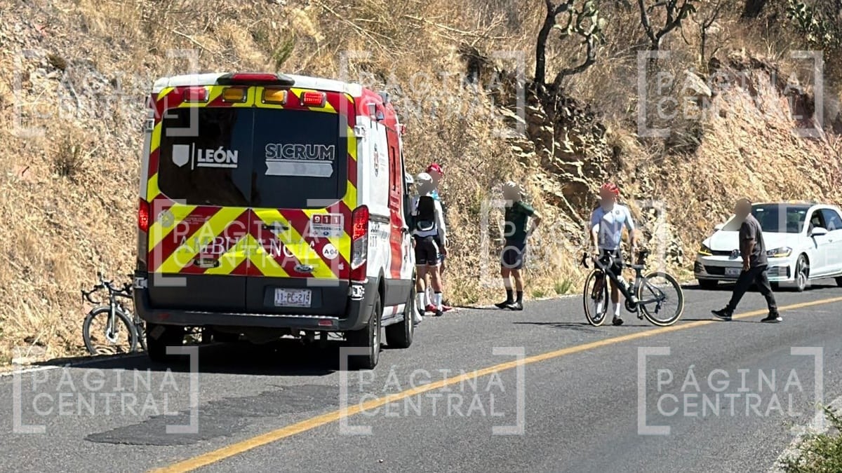 Ciclista lesionado León San Felipe