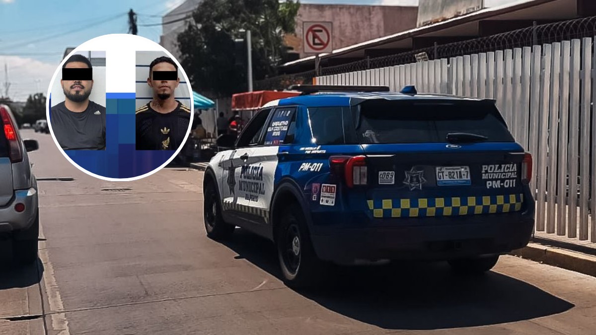 Dos hombres intentan robar dentro de un auto en Irapuato, pero los detienen con drogas