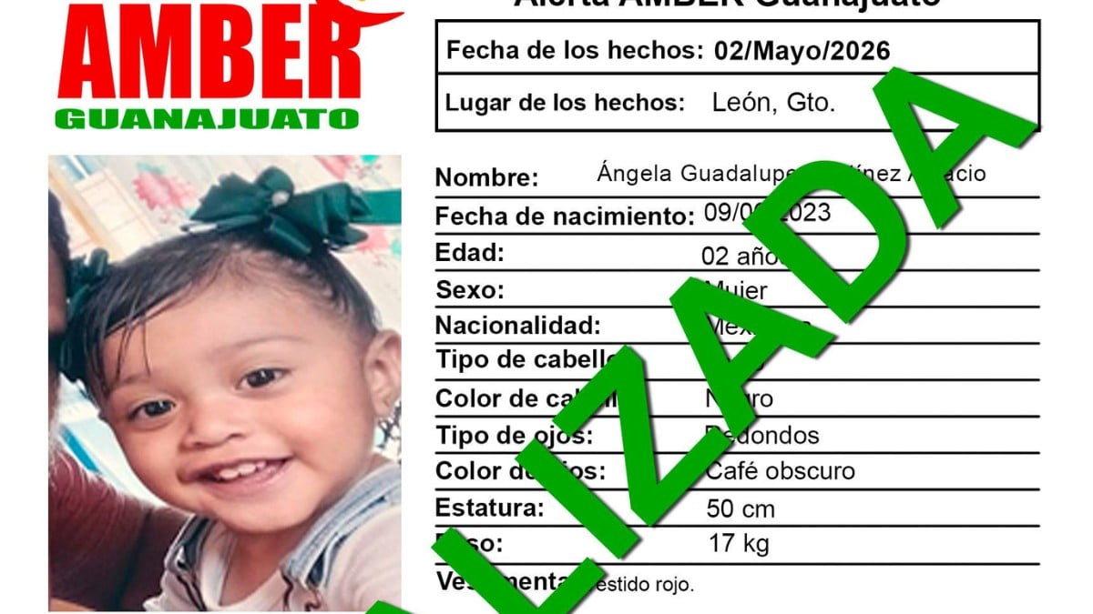 ¡Ya apareció! Localizan con vida a bebé de 2 años desaparecida en León