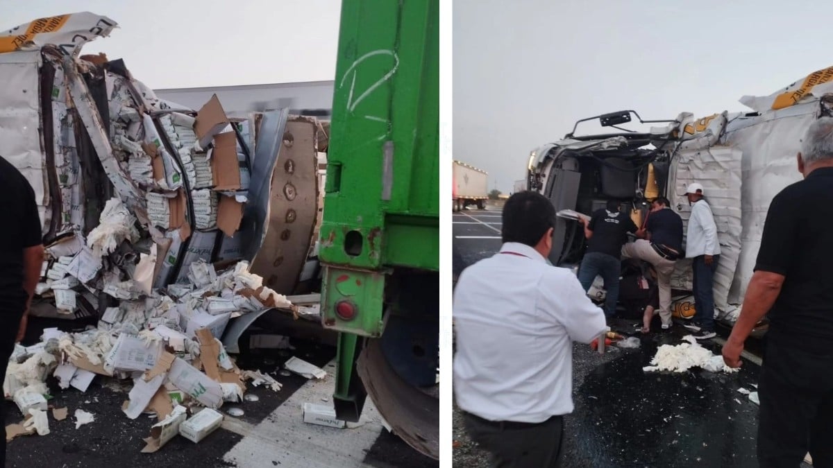 VIDEO Accidente en la autopista León-Aguascalientes deja un muerto, quedó entre fierros
