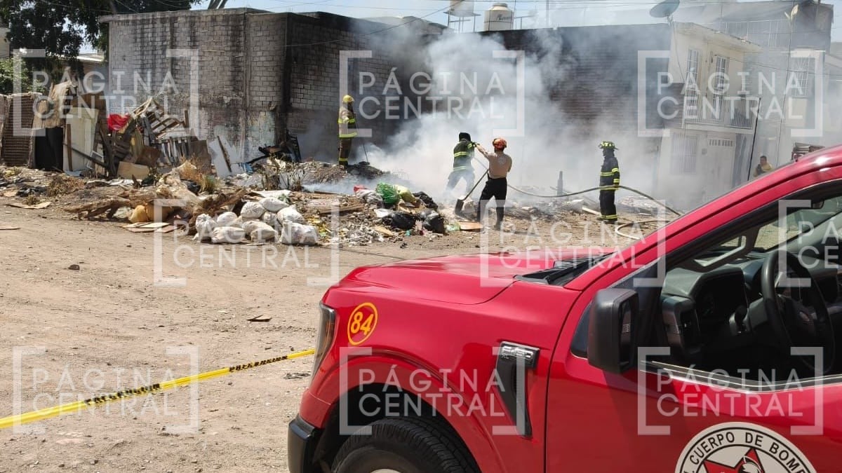 Incendio en vivienda improvisada en Villas de León