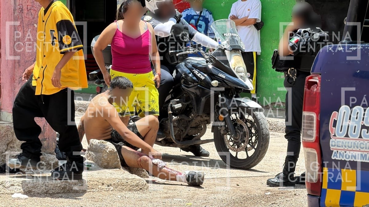 ¡A metros de la delegación de policía! Ataque a balazos en León 1