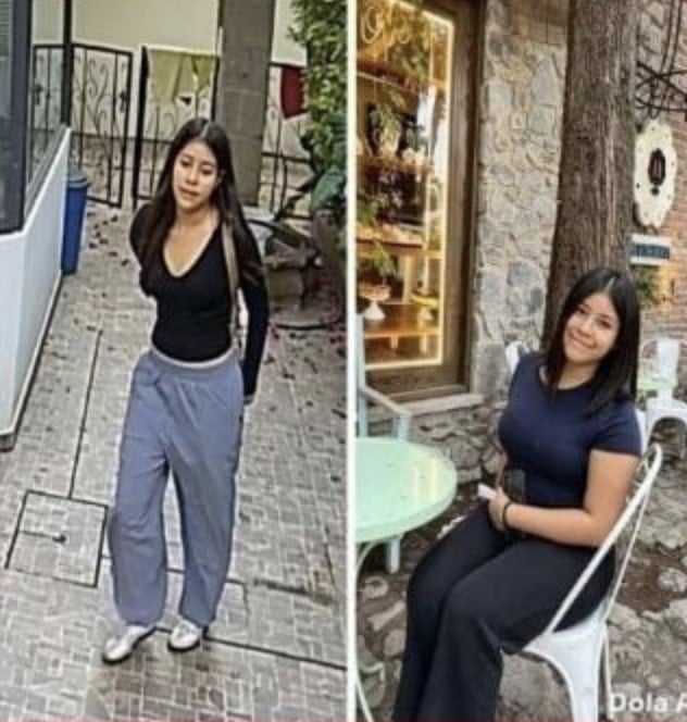 Esta es una captura de cómo iba vestida ese día.