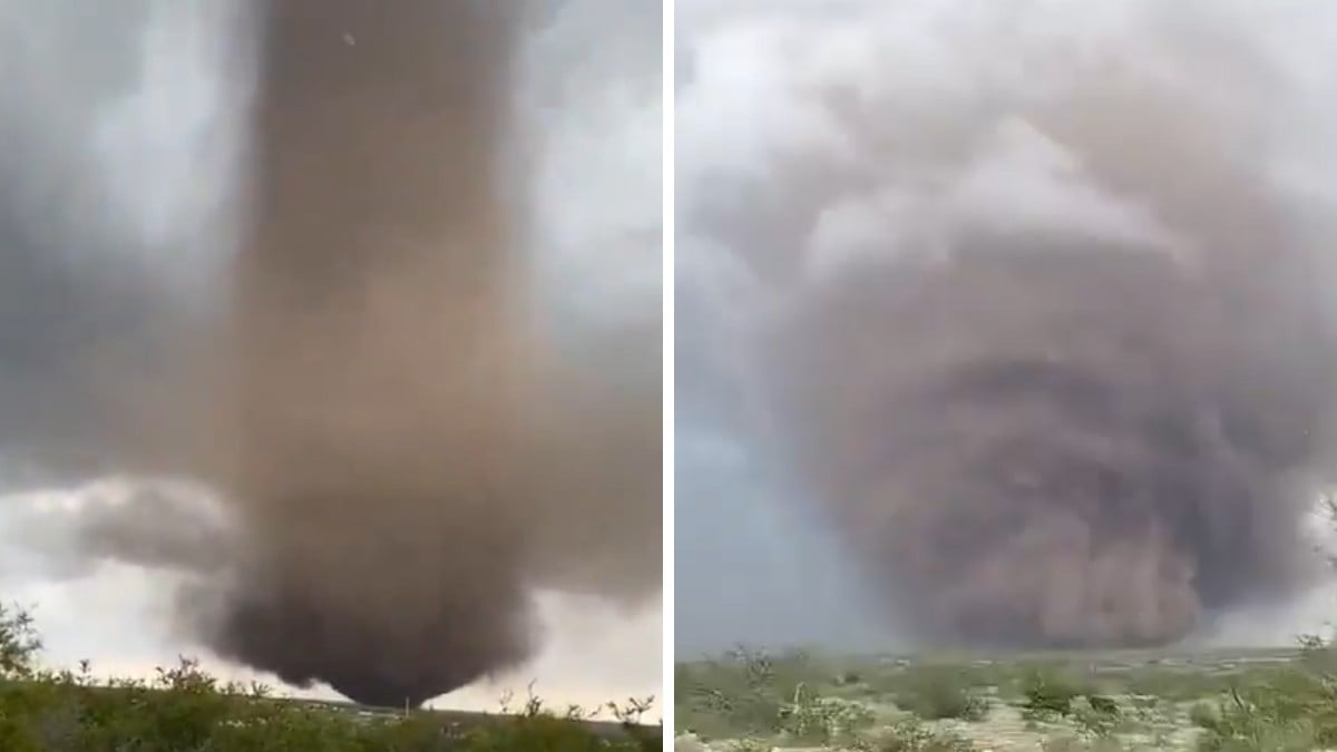 VIDEO Captan poderoso tornado en México; activan alerta en toda la zona