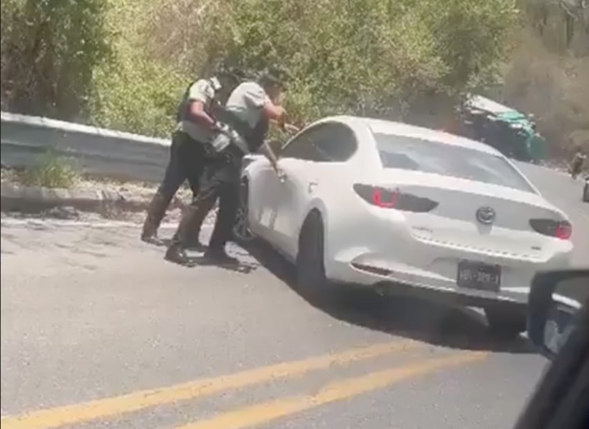 VIDEO ¡Terminó a tiros! Esto sucedió durante detención de la Guardia Nacional