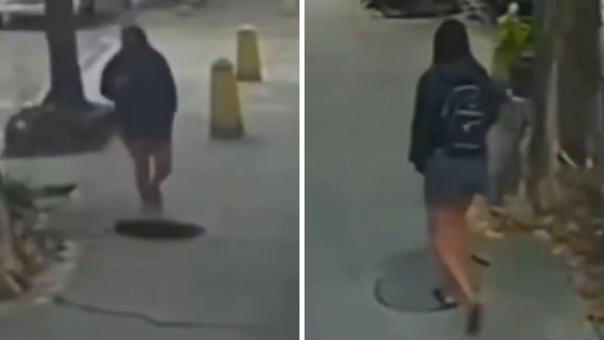 VIDEO ¡Se la tragó la tierra! Mujer cae dentro de una coladera y queda atrapada