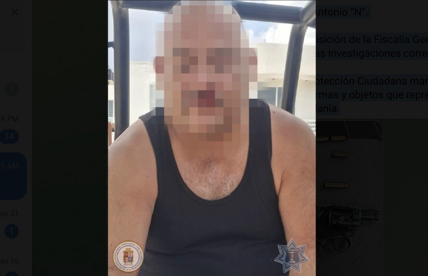 Cae Bernardo tras persecución en Parques de San Juan; portaba un arma y cartuchos