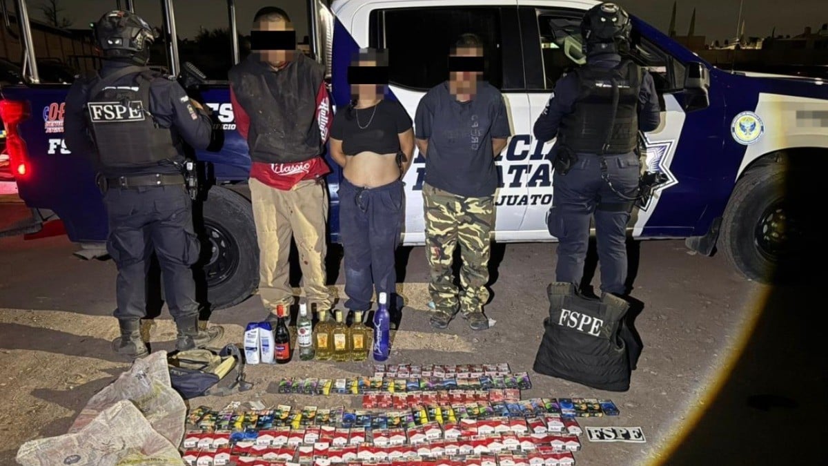 Atrapan las FSPE a banda de Cortazar tras robo en Salamanca; huían en moto
