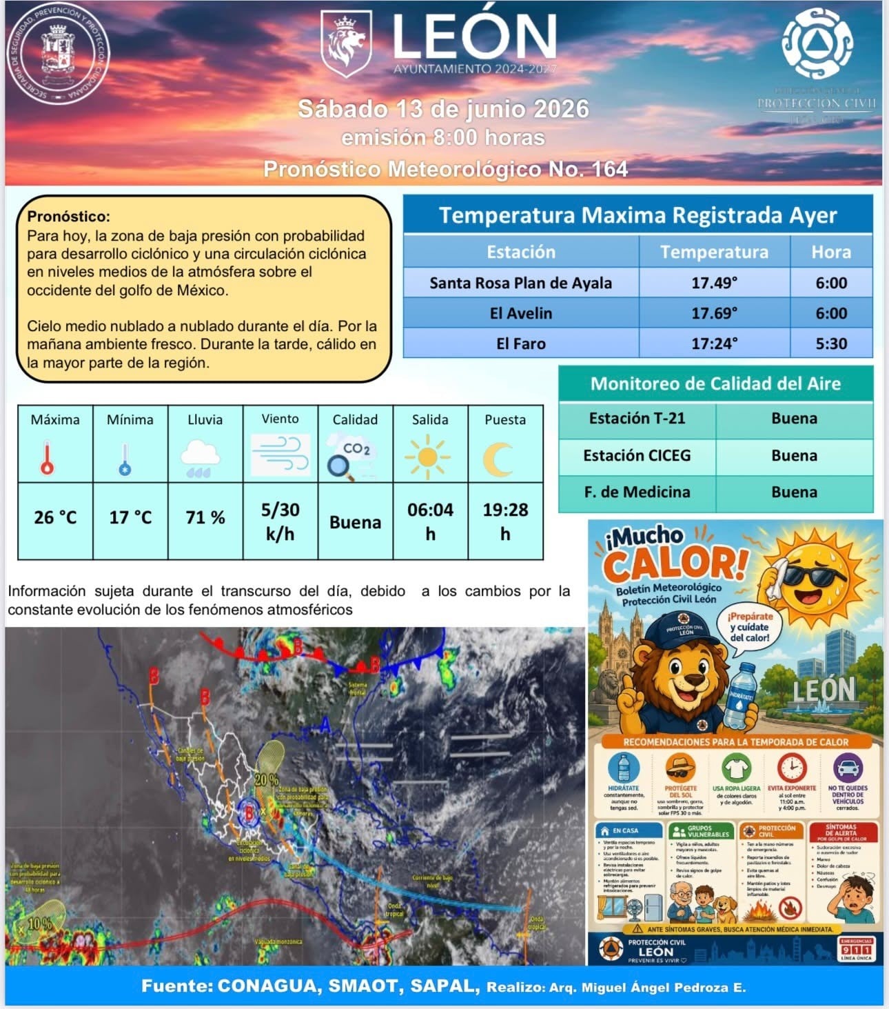 Lluvias podrían llegar esta tarde a León; pronostican 75% de probabilidad