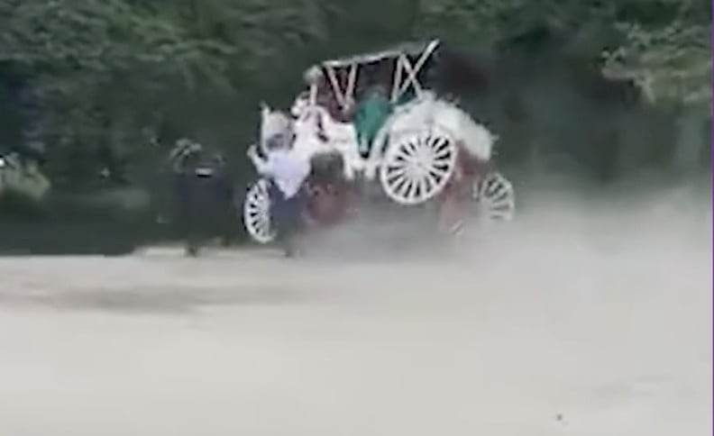 VIDEO De cuento de hadas…, a pesadilla; muere joven tras caer de carruaje