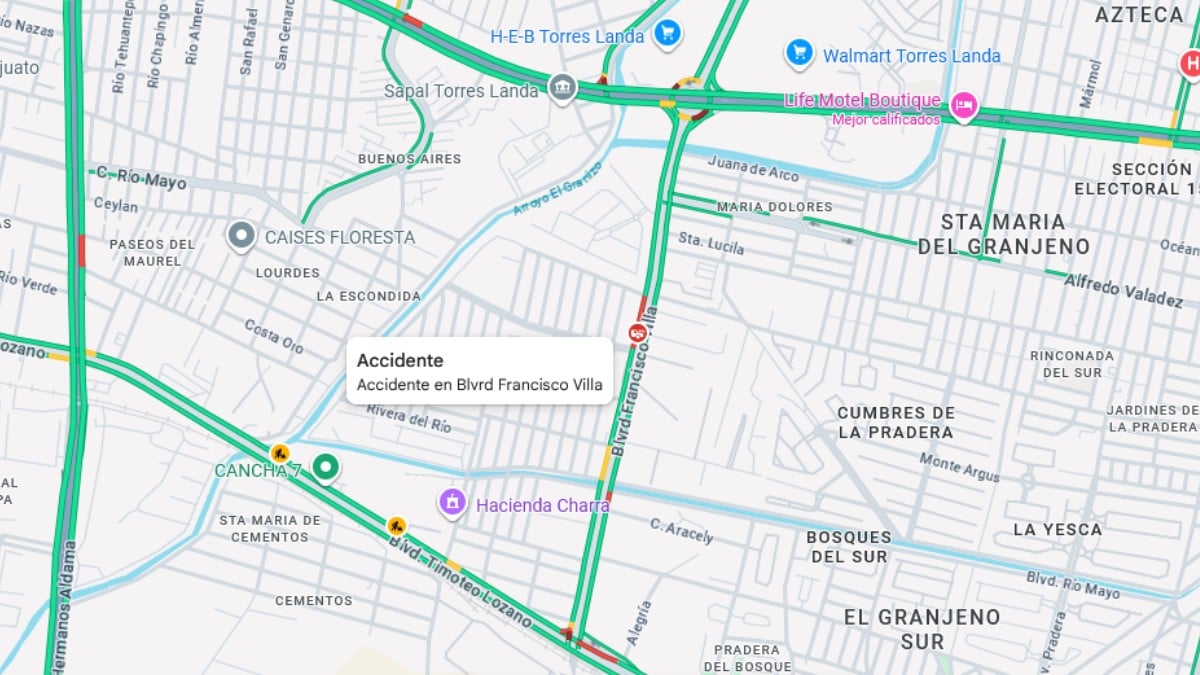 Accidente en la Santo Domingo