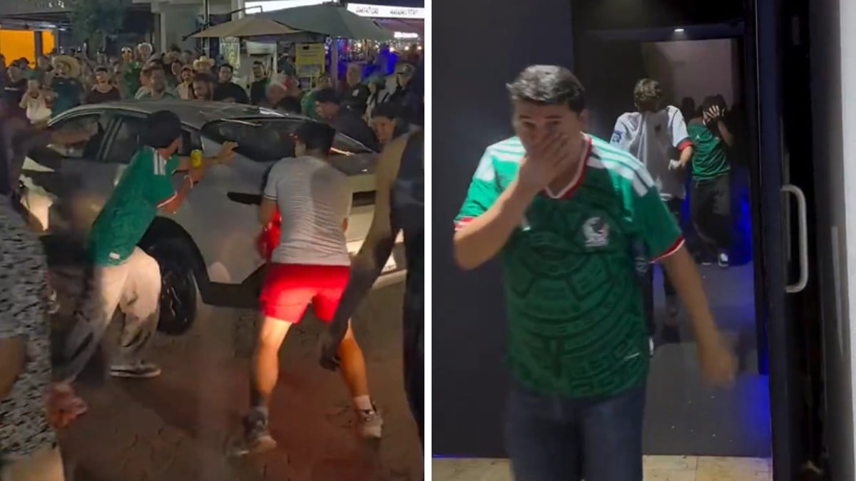 VIDEOS ¡Caídas, vidrios rotos y cines evacuados! Se viralizan desmanes en festejos del Tri
