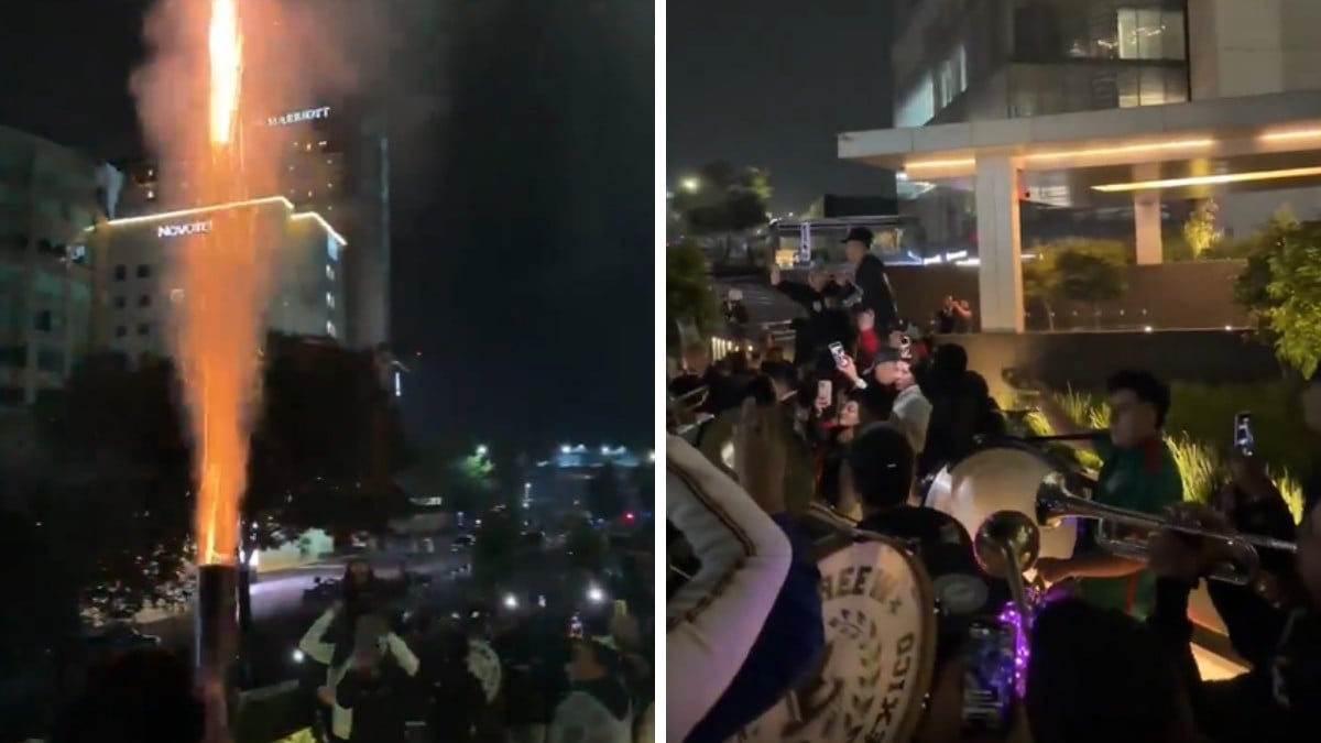 Hacen ruido afuera del hotel de Inglaterra pese a operativo