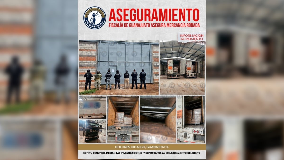 Asegura Fiscalía bodega clandestina y recupera cargamento robado