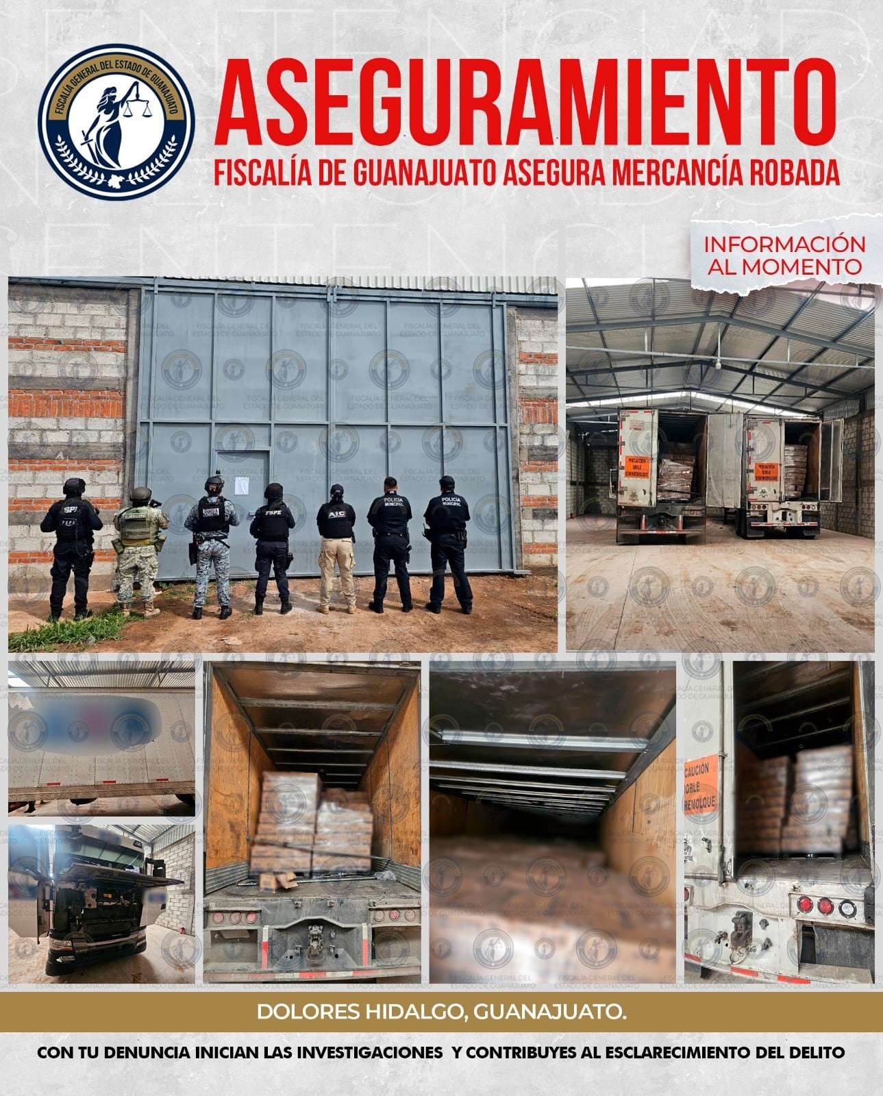 Recuperan vehículos pesados tras cateo