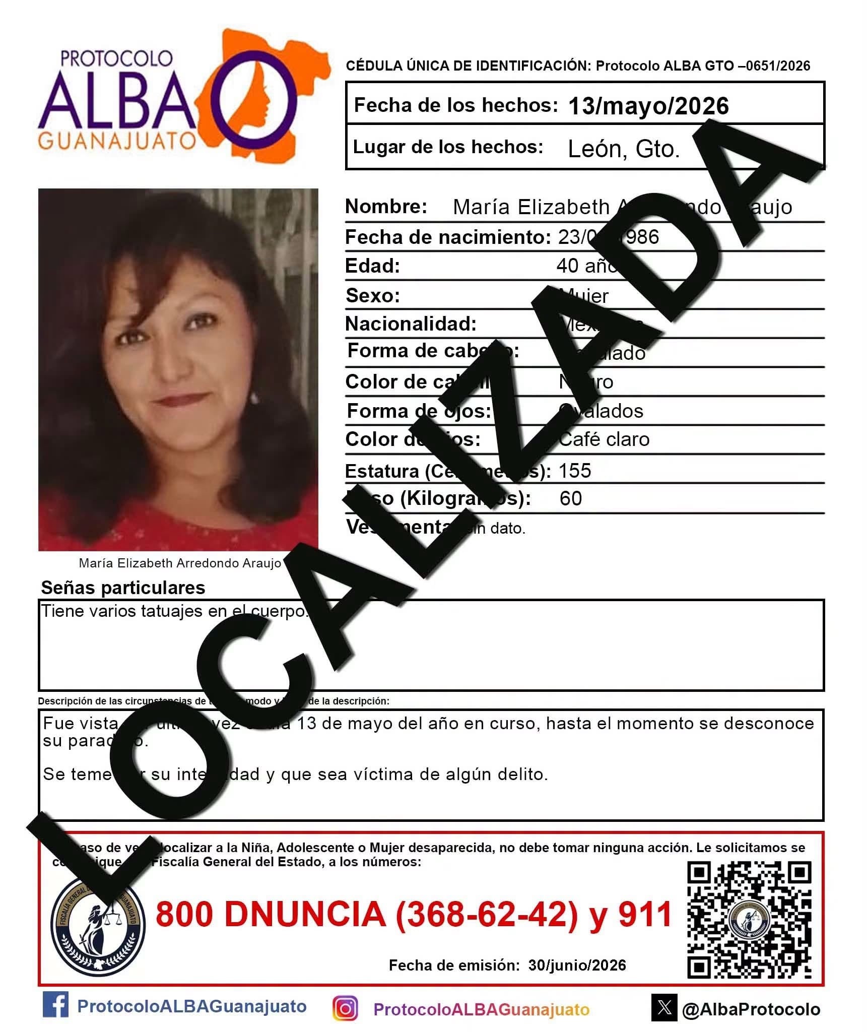 Mujer localizada sin vida