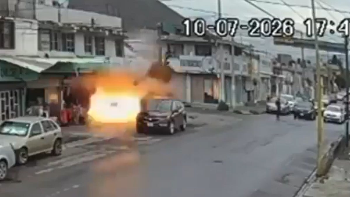 VIDEO ¡Fatal explosión! Captan momento en que estalla una vulcanizadora; hay un muerto