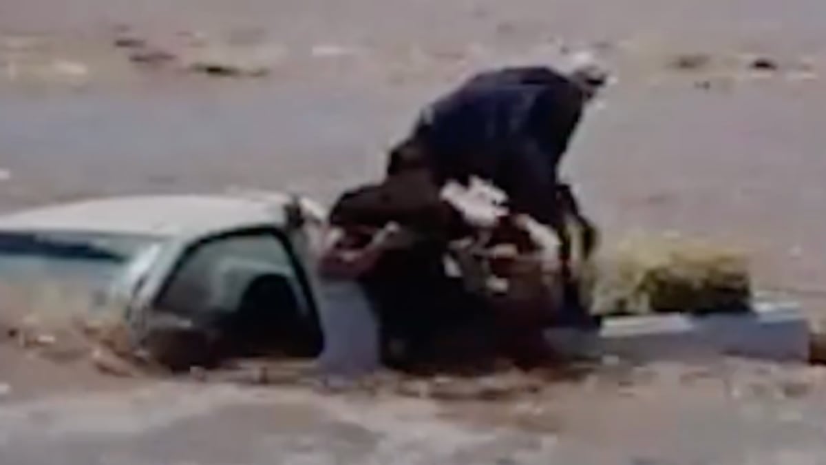 VIDEO Rescatan a familia atrapada al intentar cruzar un río
