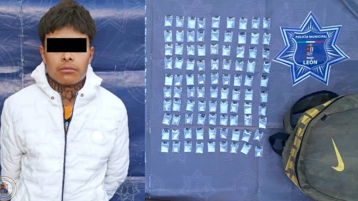 Cae Alan en León tras una persecución con un arsenal y 150 dosis de droga