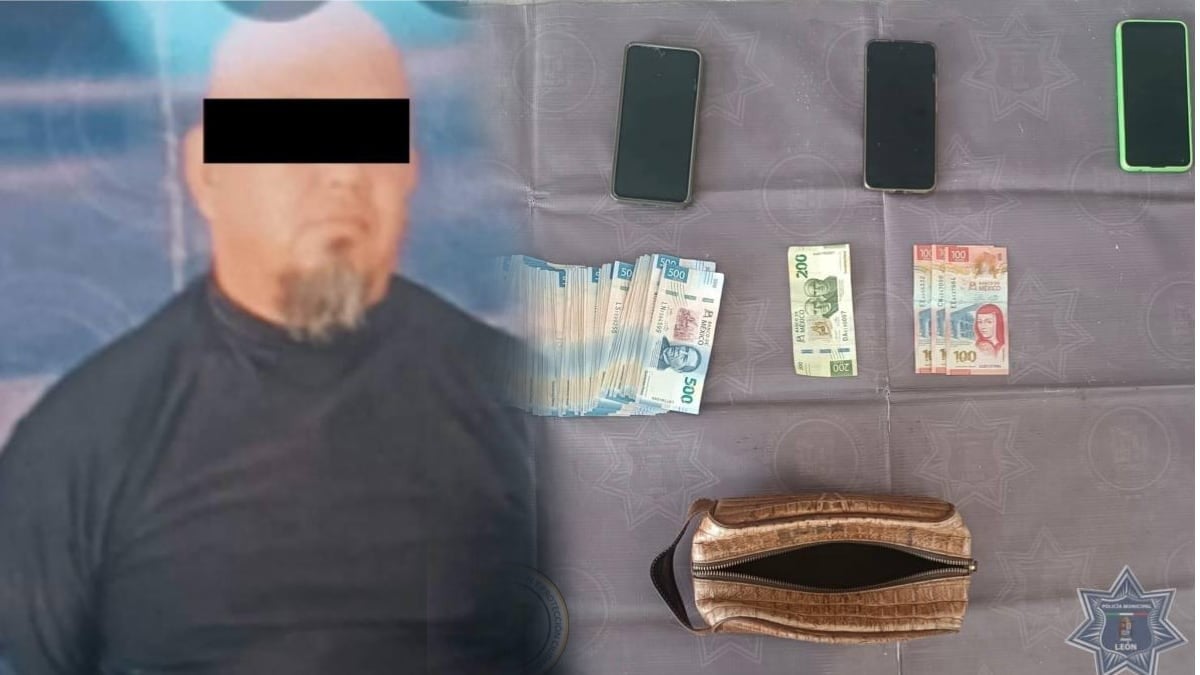 Policía de León frustra robo a cuentahabiente y recupera 50 mil pesos