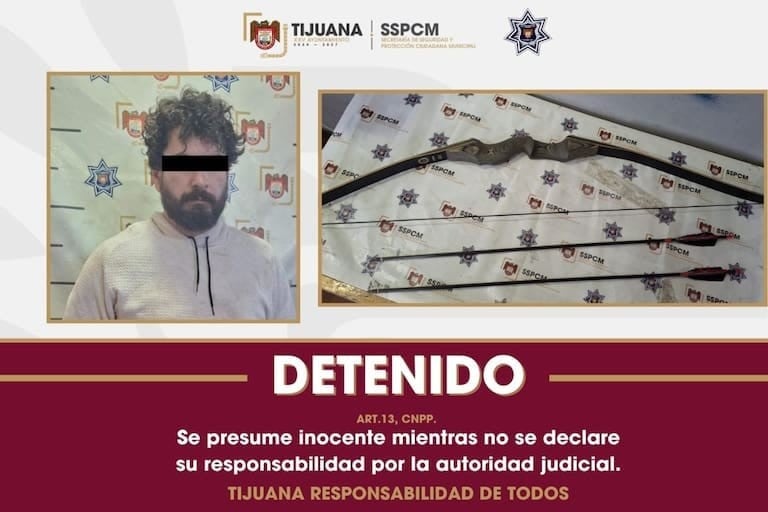 Ataca con flechas a policías