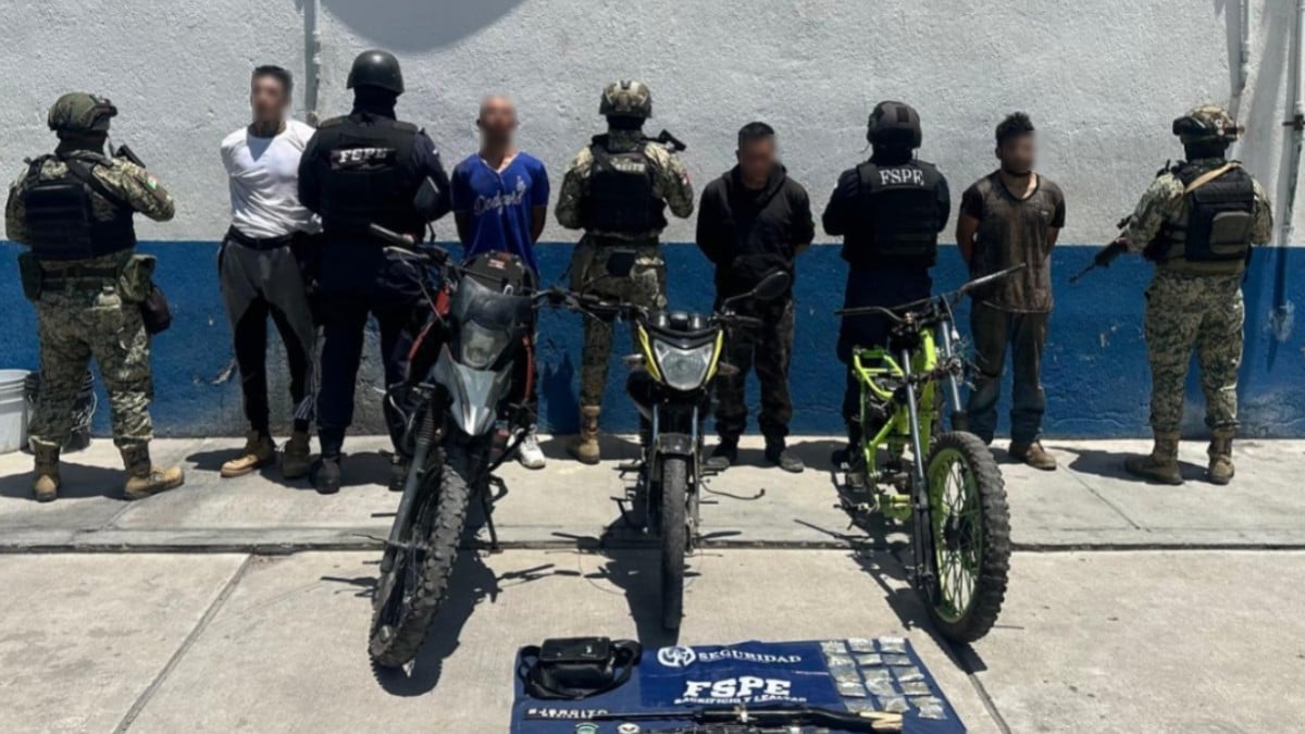 ¡Estaban desarmando motos! Detienen a cuatro con armas y drogas en Acámbaro