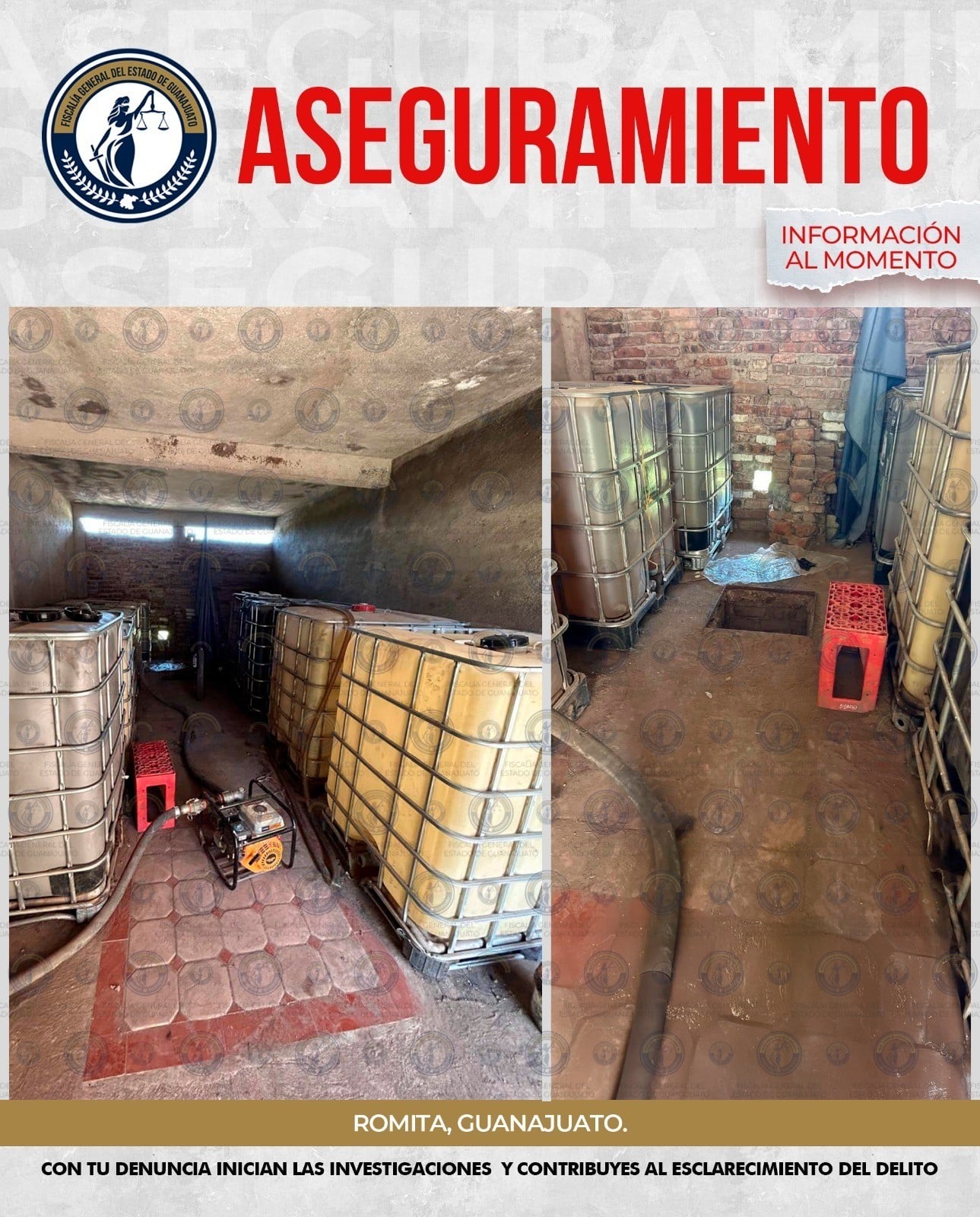 Aseguran 8 mil 200 litros de hidrocarburo tras cateo en Arboledas del Campestre