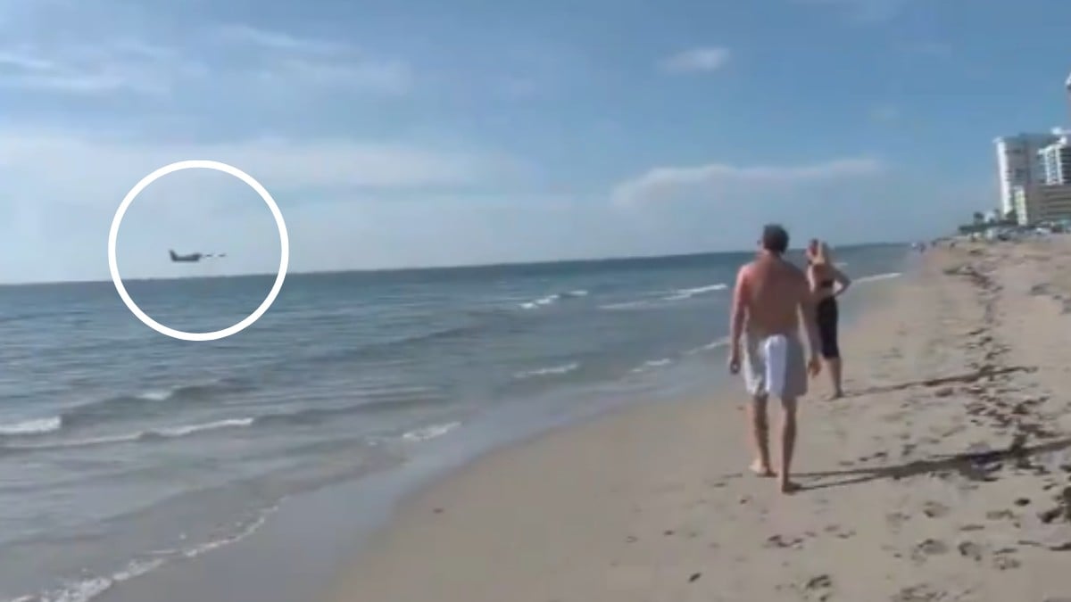 VIDEO ¡De película! Joven piloto logra espectacular amerizaje de emergencia en una playa