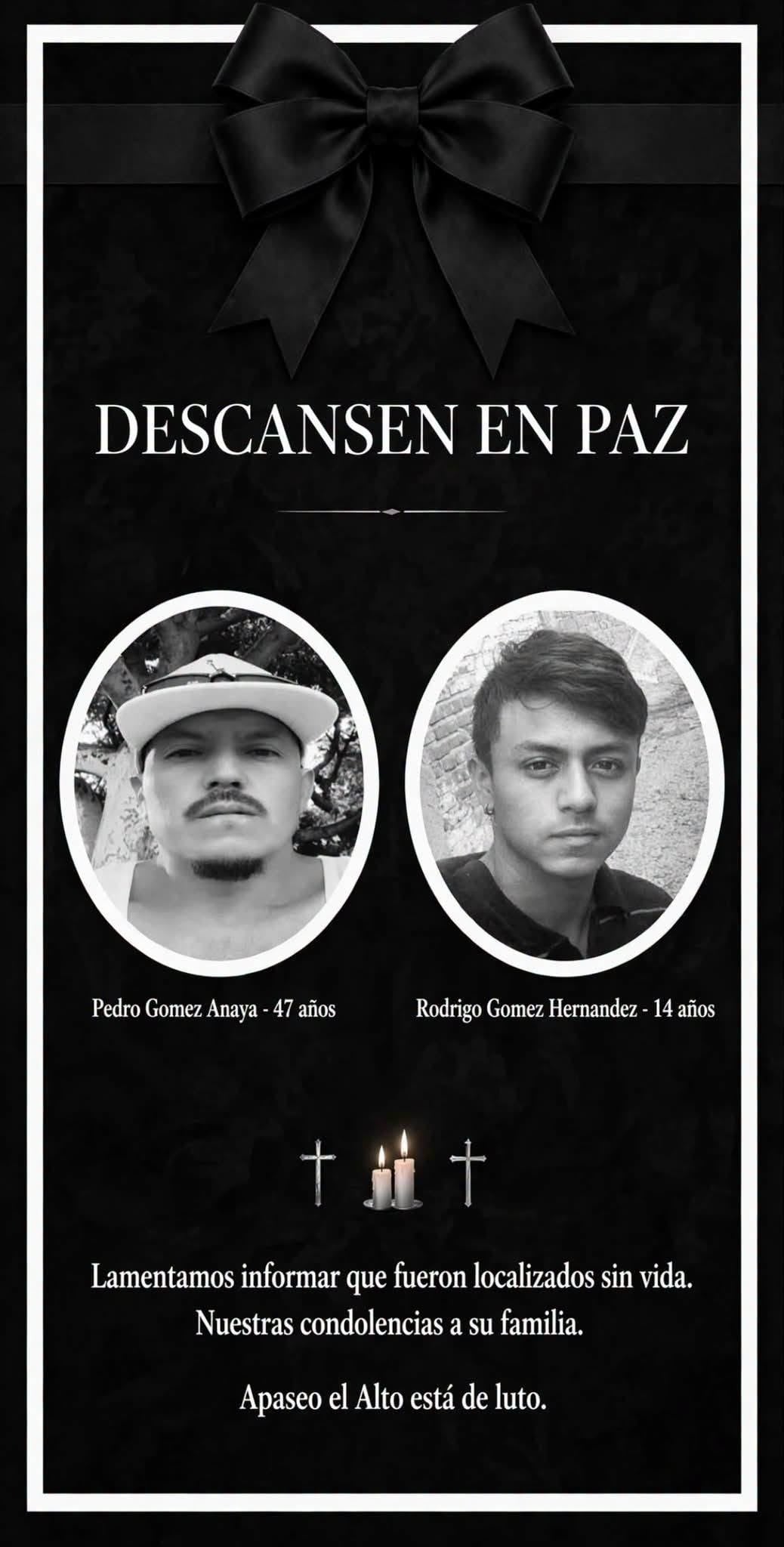 Padre e hijo desaparecidos