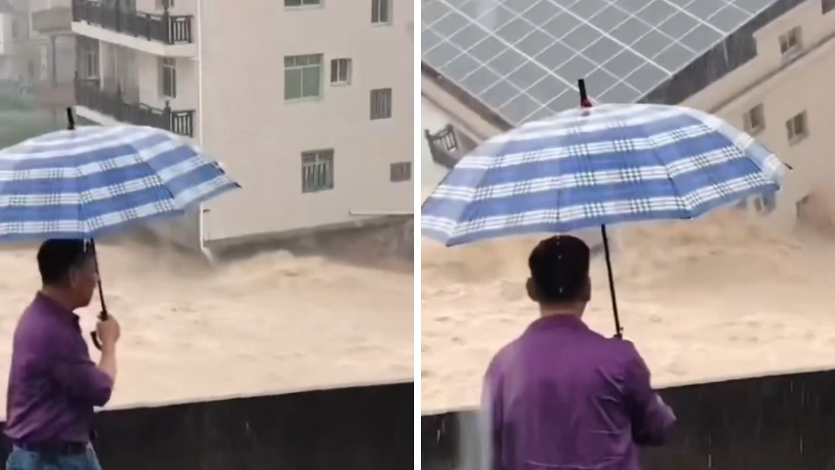VIDEO ¡No salen de una! Tras riada en China, tifón deja rastro de destrucción en el país
