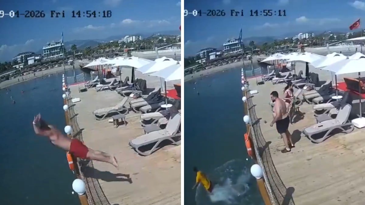 VIDEO ¡Trágico clavado! Hombre fallece tras tirarse de cabeza en aguas poco profundas