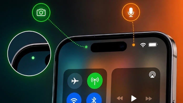 ¿Qué significan los puntos verde y naranja que aparecen en tu celular?