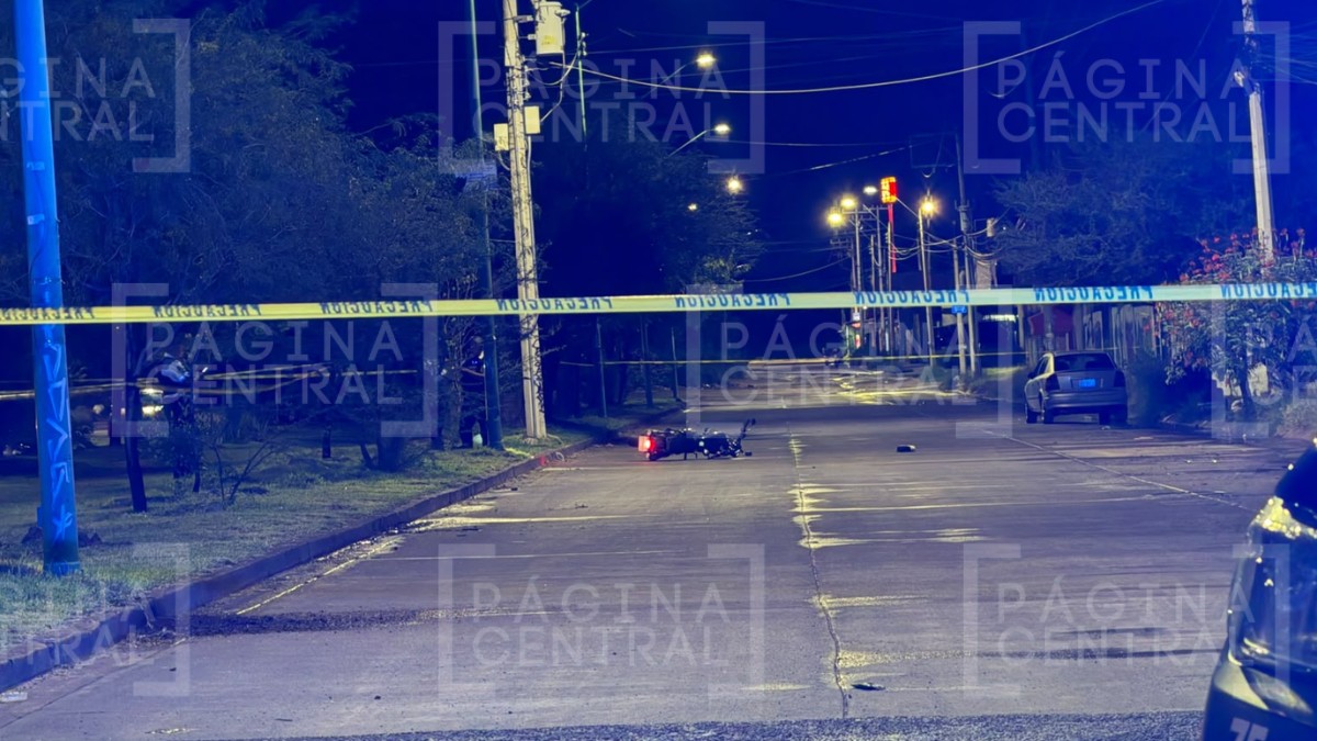 Motociclista fallecido