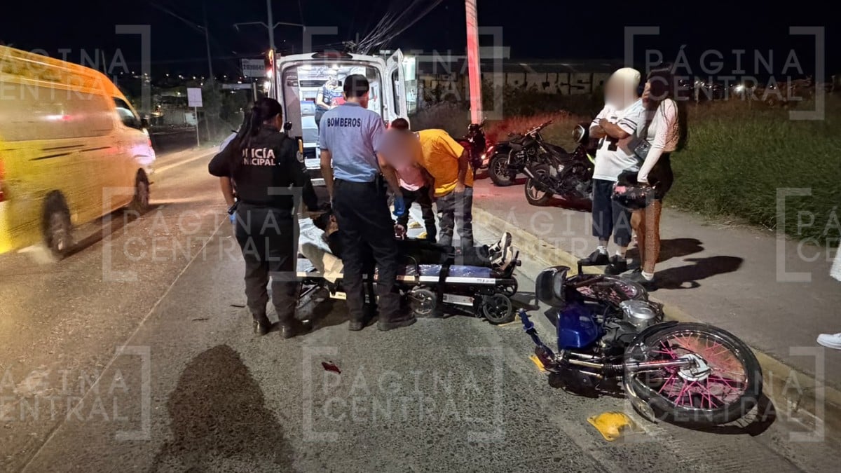 Motociclista quiso retornarse en el San Juan Bosco, pero chocó con otra moto; iba ebrio