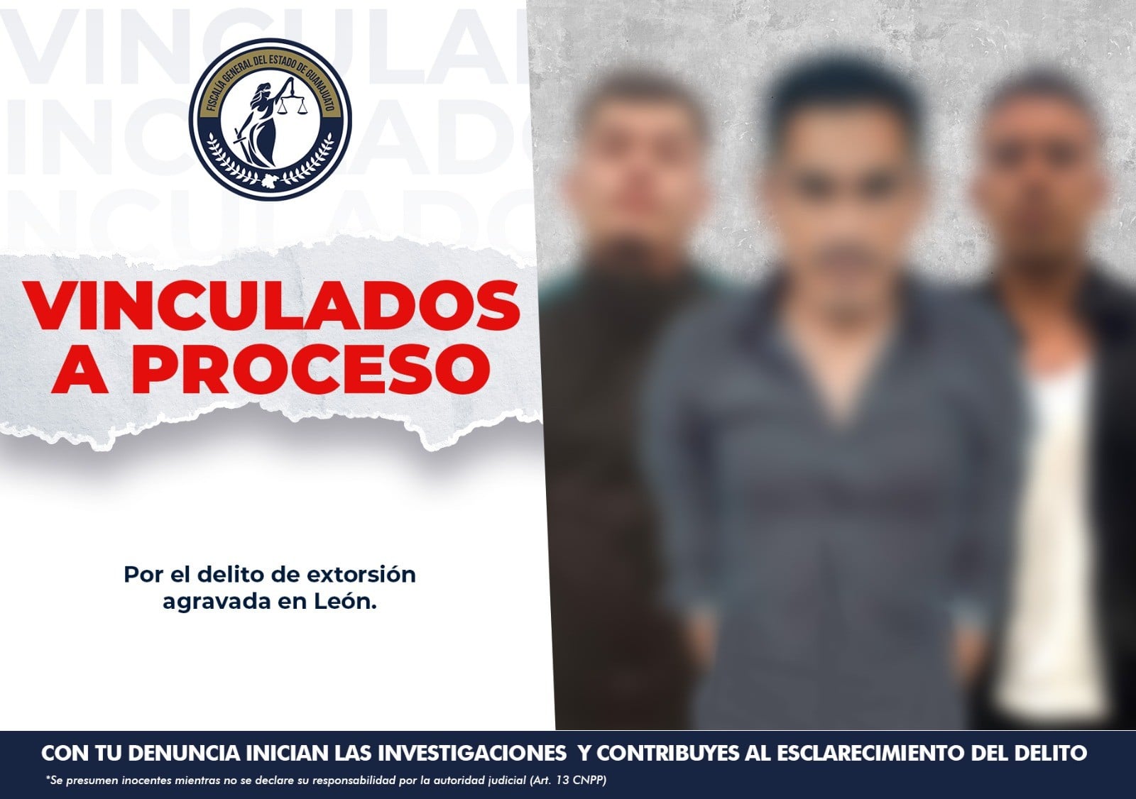 Amenazas, dinero y compras forzadas: caen tres presuntos extorsionadores en León