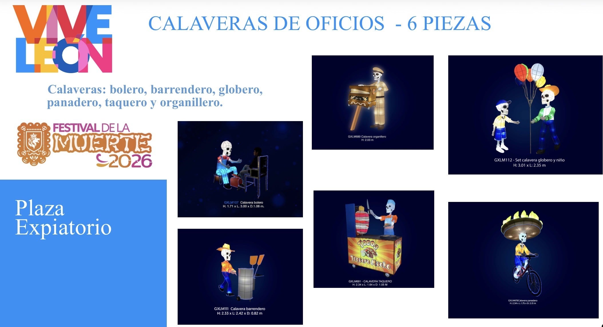 León alista Festival de la Muerte 2026 con catrinas monumentales y 217 actividades