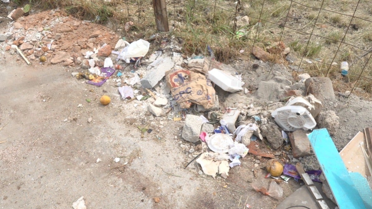 Basura en la parada de camión en León pone en riesgo la salud de usuarios de transporte público.