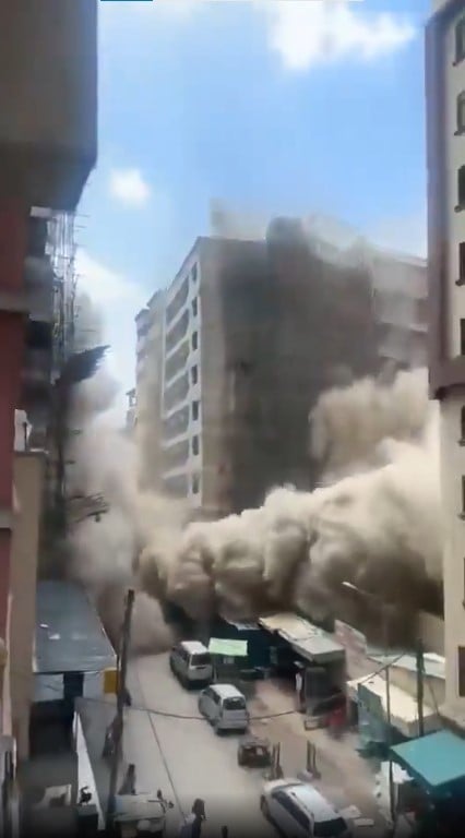 Edificio se derrumba