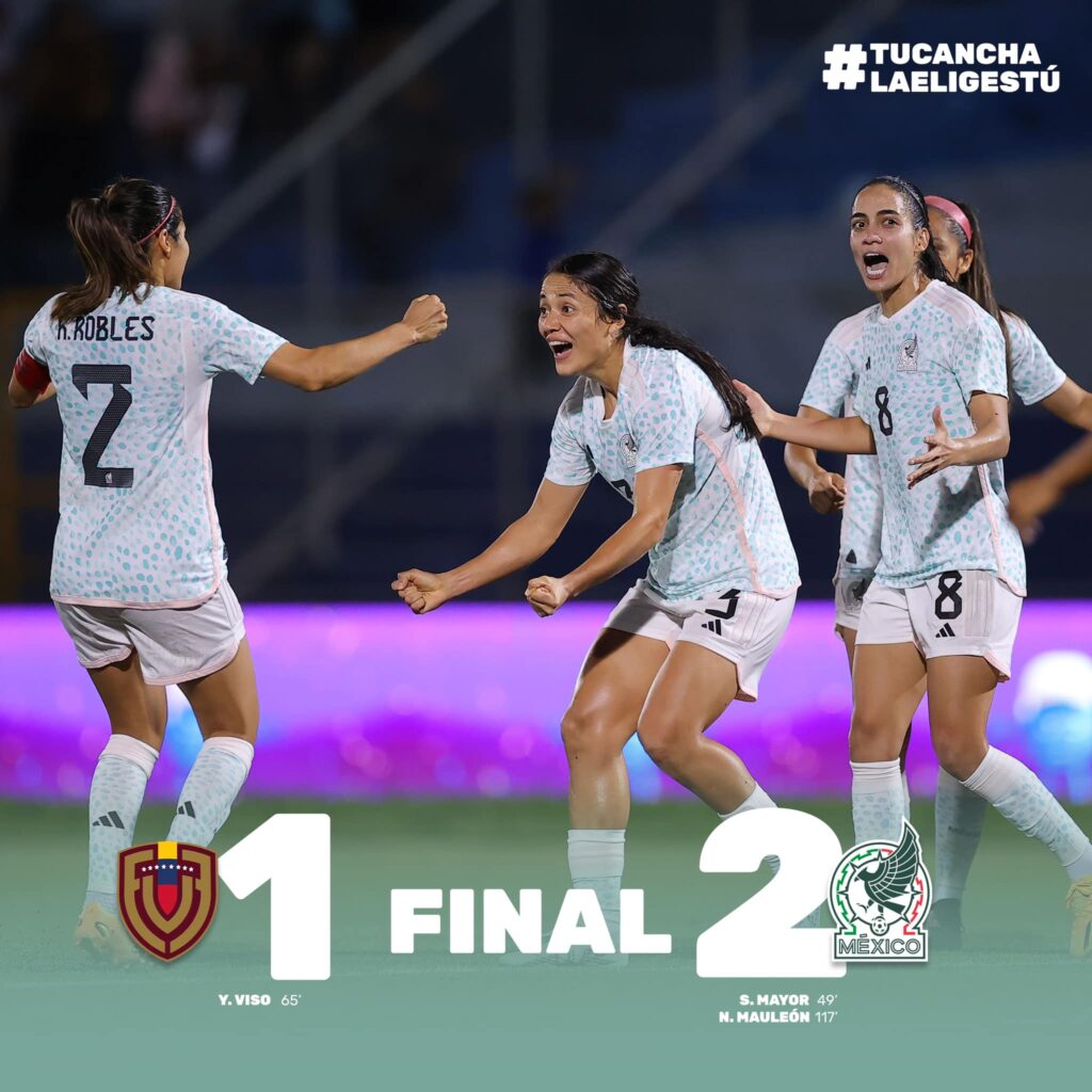 México vence a Venezuela en fútbol femenil. Foto: Facebook Selección Nacional